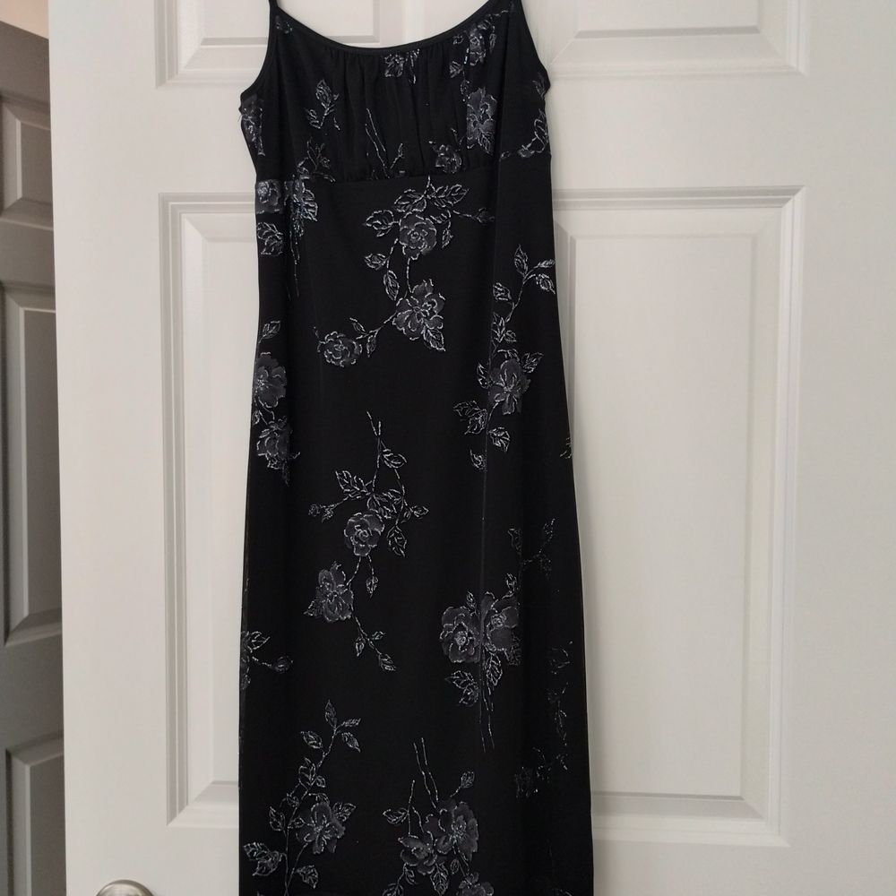 Elegant Black Floral Dress
